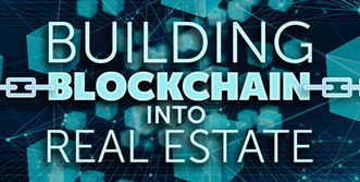 an image of the text "Building Blockchain into Real Estate" 