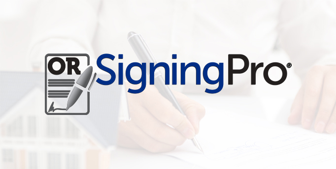 Document with OR and Pen signing bottom with Signing Pro beside it