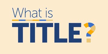 an image of the text "What is Title?"