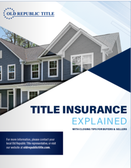 Booklet cover of "Title Insurance Explained"